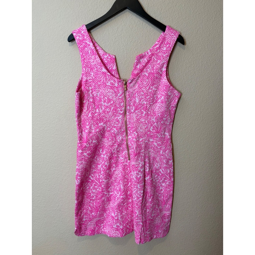 Lilly Pulitzer for Target Pink Seafoam Summer Shift Dress Lace Detail Size 8 - Picture 6 of 6